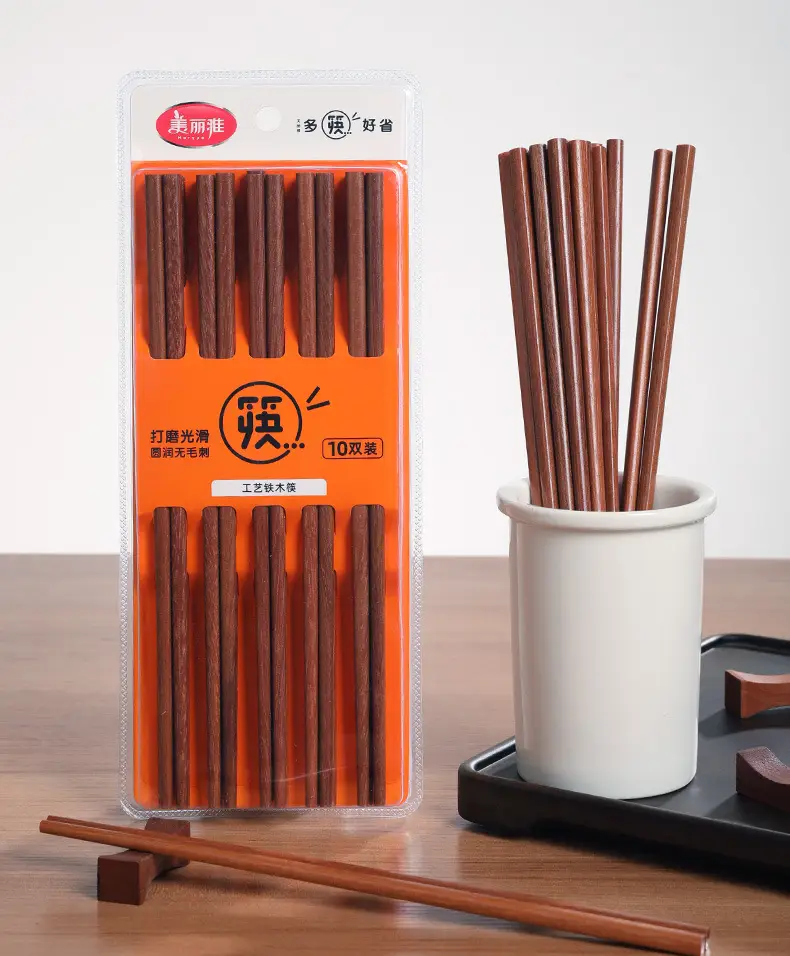 Meiliya Wax-Free Iron Chopsticks 10 Pairs — feature 10