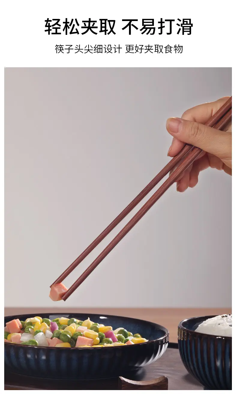 Meiliya Wax-Free Iron Chopsticks 10 Pairs — feature 6