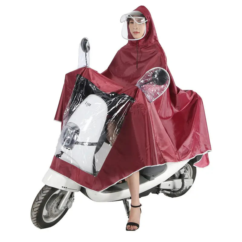 Enlarged Full Body Raincoat for Motorcycles Blue Waterproof