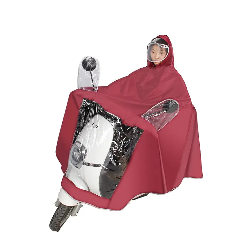 Enlarged Full Body Raincoat for Motorcycles Blue Waterproof