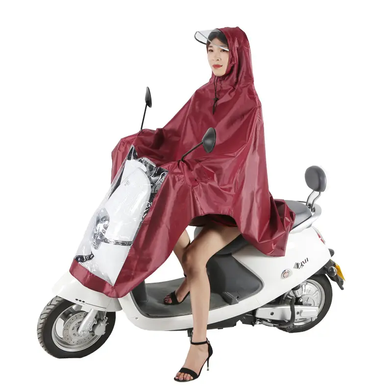 Enlarged Full Body Raincoat for Motorcycles Blue Waterproof