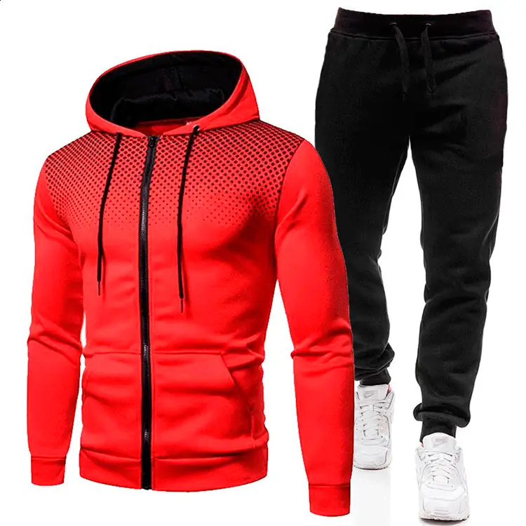 Men 3D Printed Hoodie & Grey Pants Set Winter Hooded Sweatshirt — feature 15