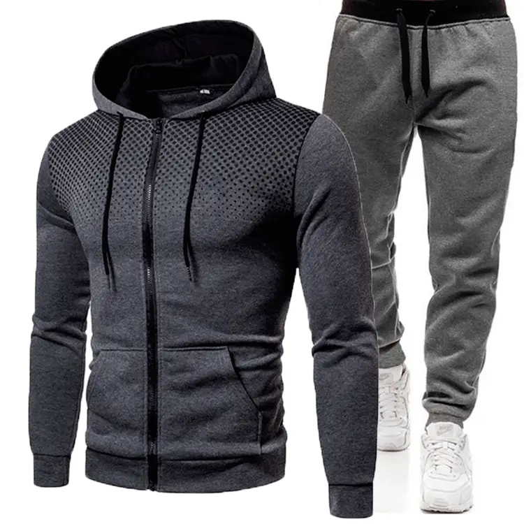 Men 3D Printed Hoodie & Grey Pants Set Winter Hooded Sweatshirt — feature 7