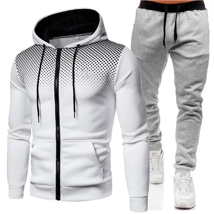 Men 3D Printed Hoodie & Grey Pants Set Winter Hooded Sweatshirt - Image 11