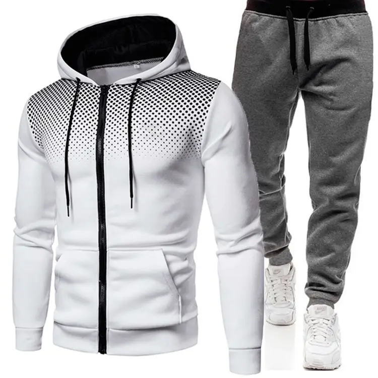Men 3D Printed Hoodie & Grey Pants Set Winter Hooded Sweatshirt - Image 12