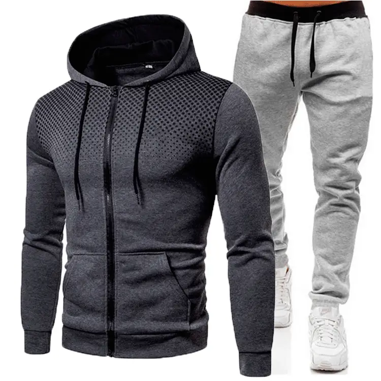 Men 3D Printed Hoodie & Grey Pants Set Winter Hooded Sweatshirt - Image 14