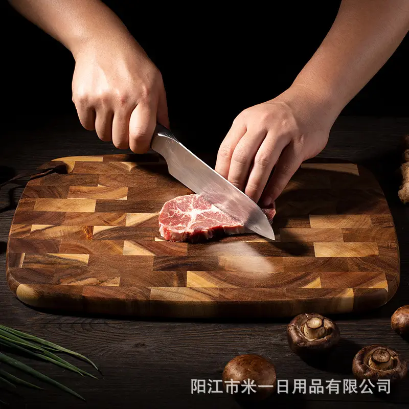 Acacia Wood Cutting Board Solid Wood Splicing Kitchen Chopping Board - Image 5