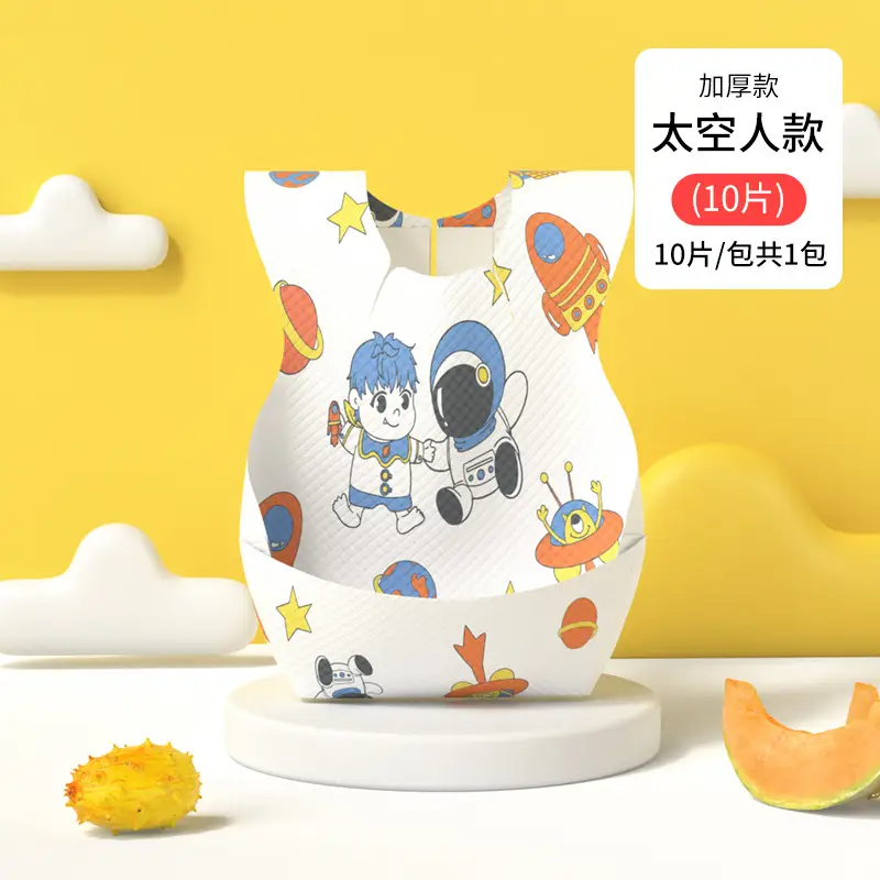 Baby Food Bib with Duck Design 10 Pcs - Image 2