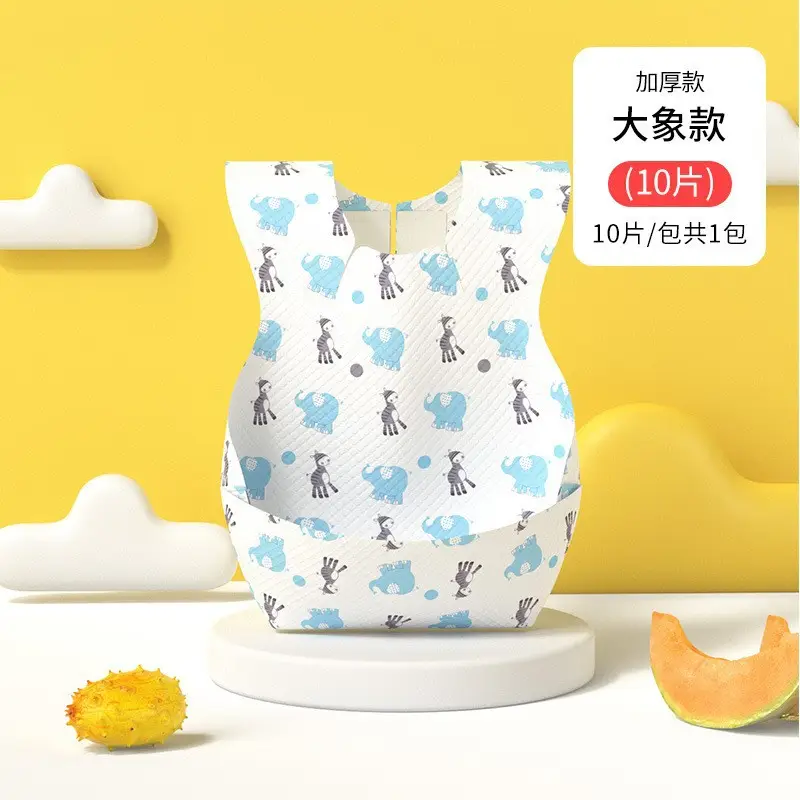 Baby Food Bib with Duck Design 10 Pcs - Image 3