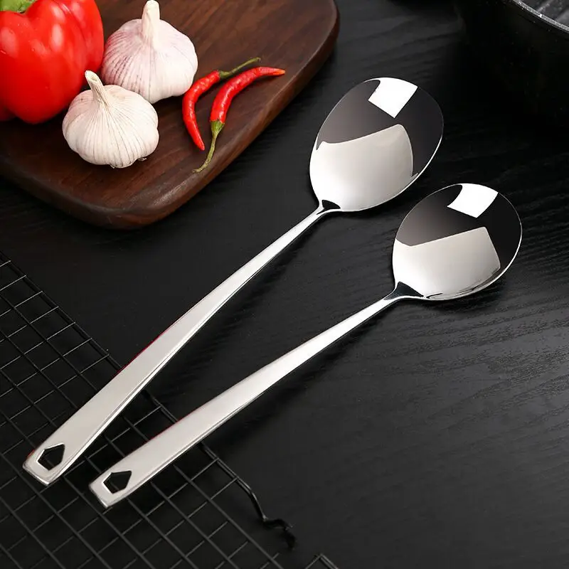 304 Stainless Steel Mirror Polished Serving Spoon Set - Image 3