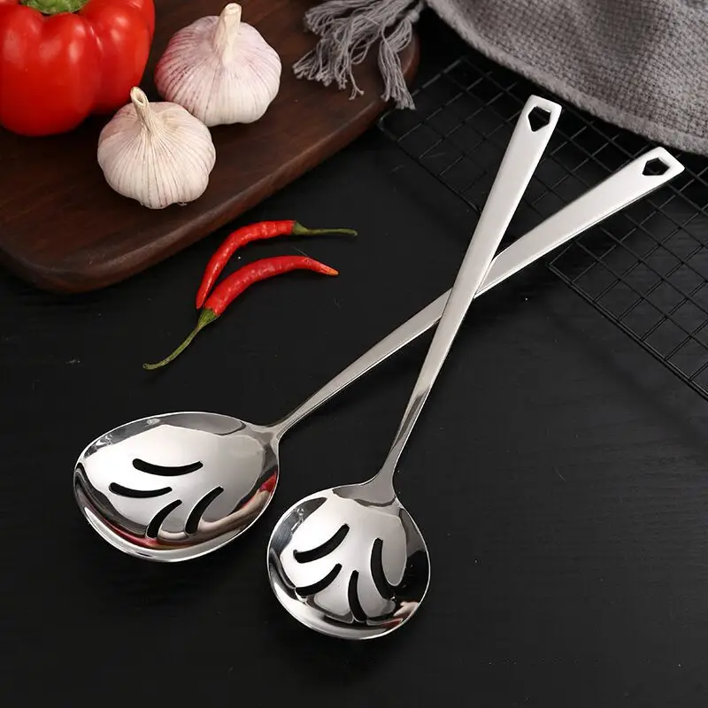 304 Stainless Steel Mirror Polished Serving Spoon Set - Image 4