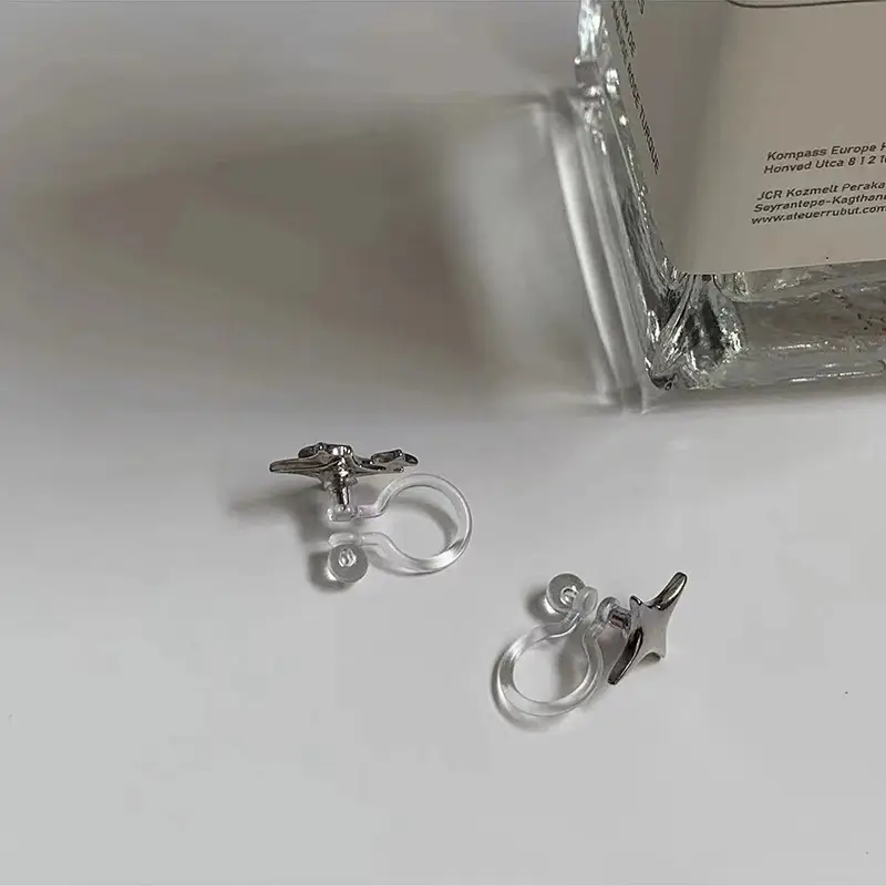 Star Needle Earrings for Women Silver 2023