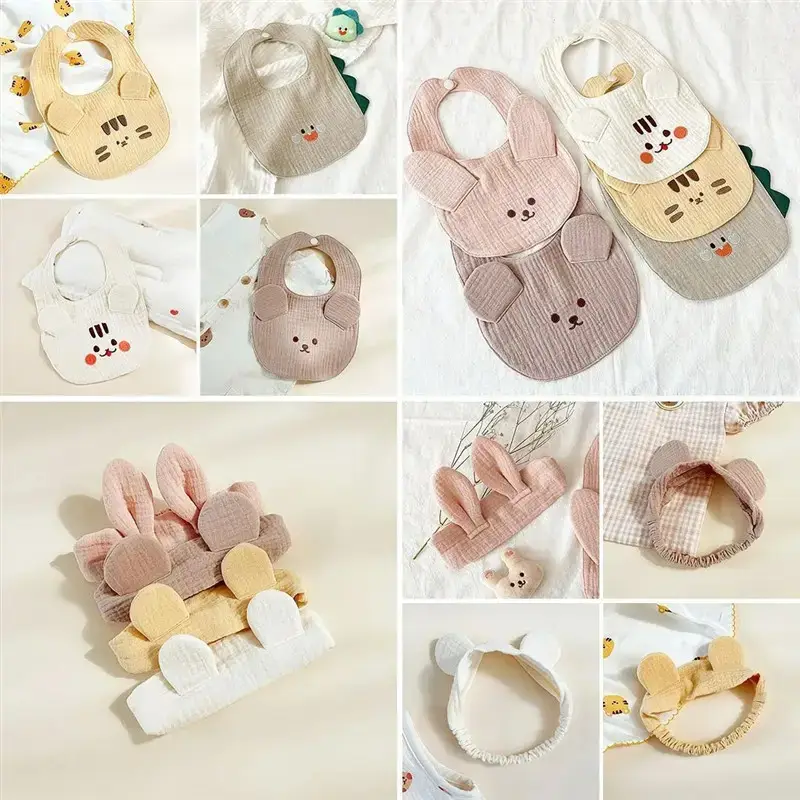 Baby Cotton Anti-Spitting Bib Towel Newborn - Image 12