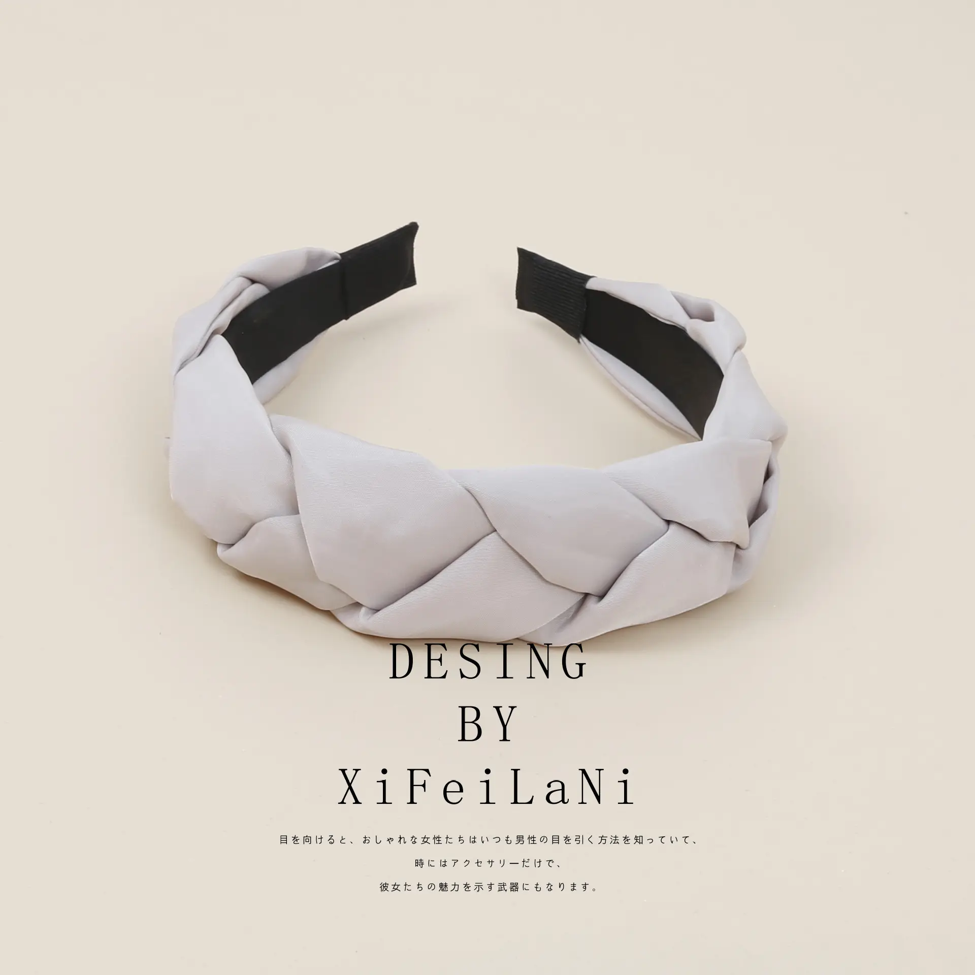 French Style High Cranial Hair Band White Black 2024 - Image 2