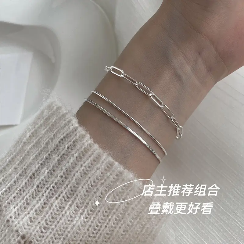 Japanese-style Silver Plated Light Luxury Bracelet for Women - Image 8
