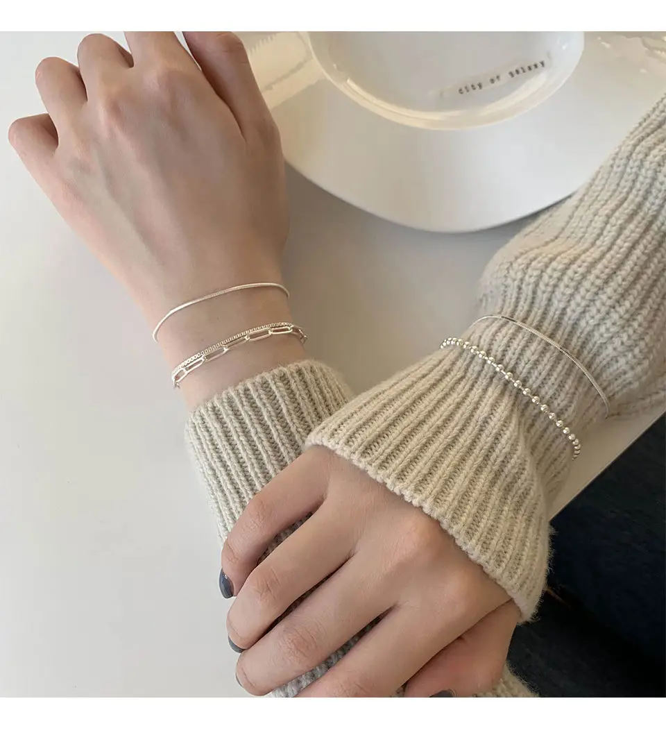 Japanese-style Silver Plated Light Luxury Bracelet for Women — feature 7