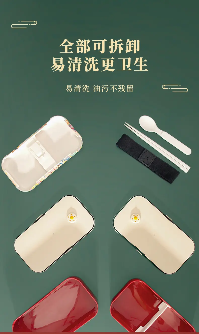National Trend Plastic Lunch Box with Lid for Office Workers — feature 11