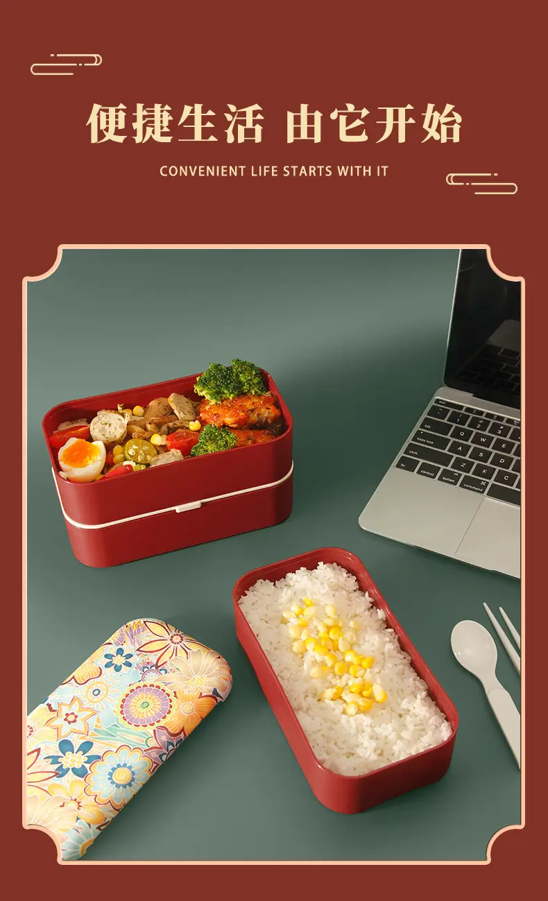 National Trend Plastic Lunch Box with Lid for Office Workers — feature 19