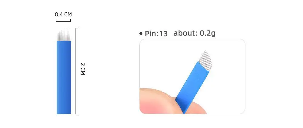 Chinese Blue Embroidery Eyebrow Blade Needle 18g — feature 11