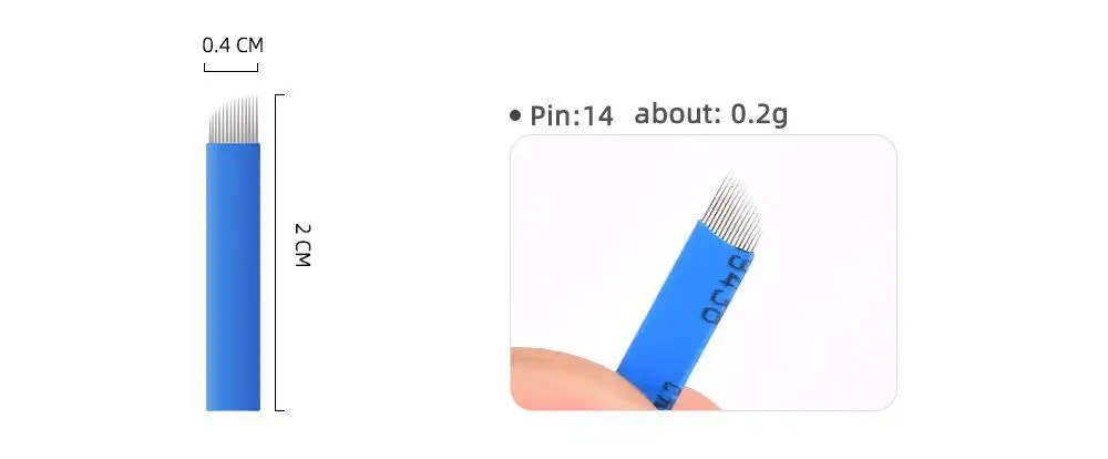 Chinese Blue Embroidery Eyebrow Blade Needle 18g — feature 12