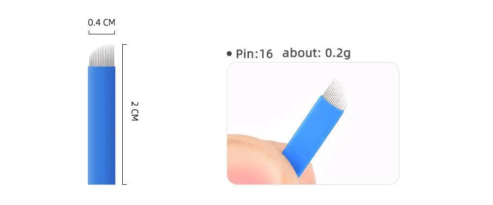 Chinese Blue Embroidery Eyebrow Blade Needle 18g — feature 13