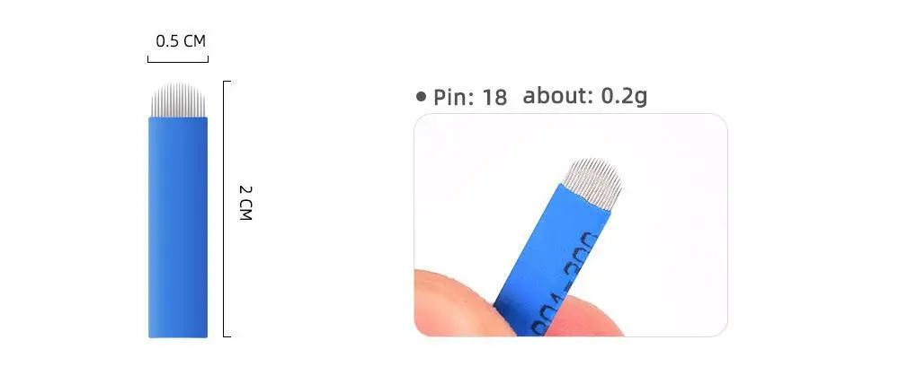 Chinese Blue Embroidery Eyebrow Blade Needle 18g — feature 15