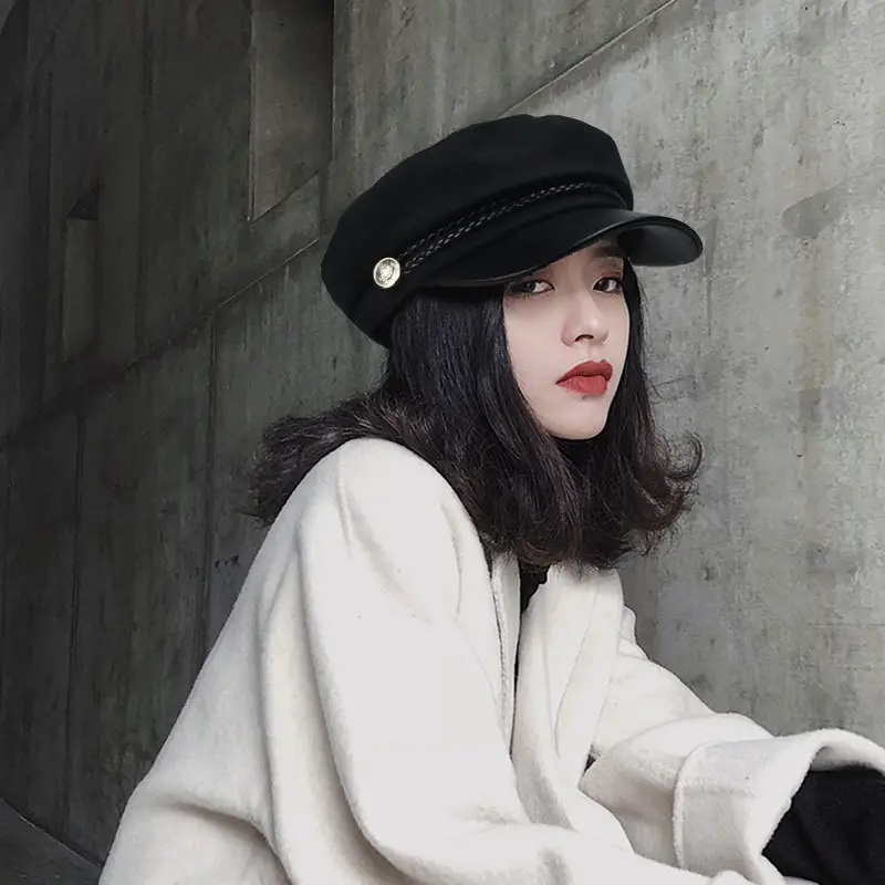 Women's Korean Style Woolen Beret Hat for Winter