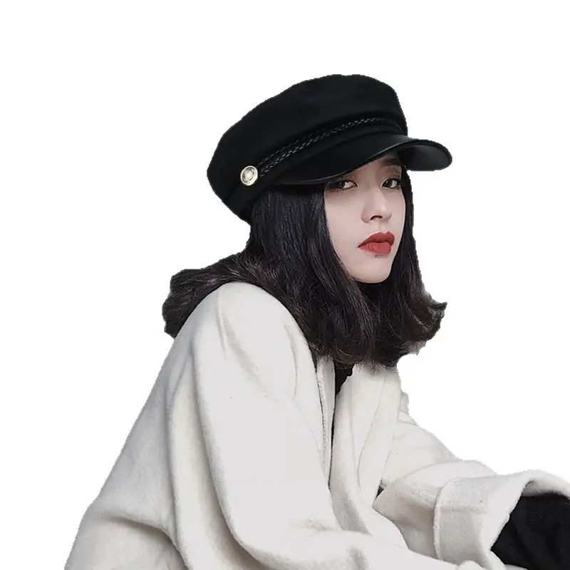 Women's Korean Style Woolen Beret Hat for Winter