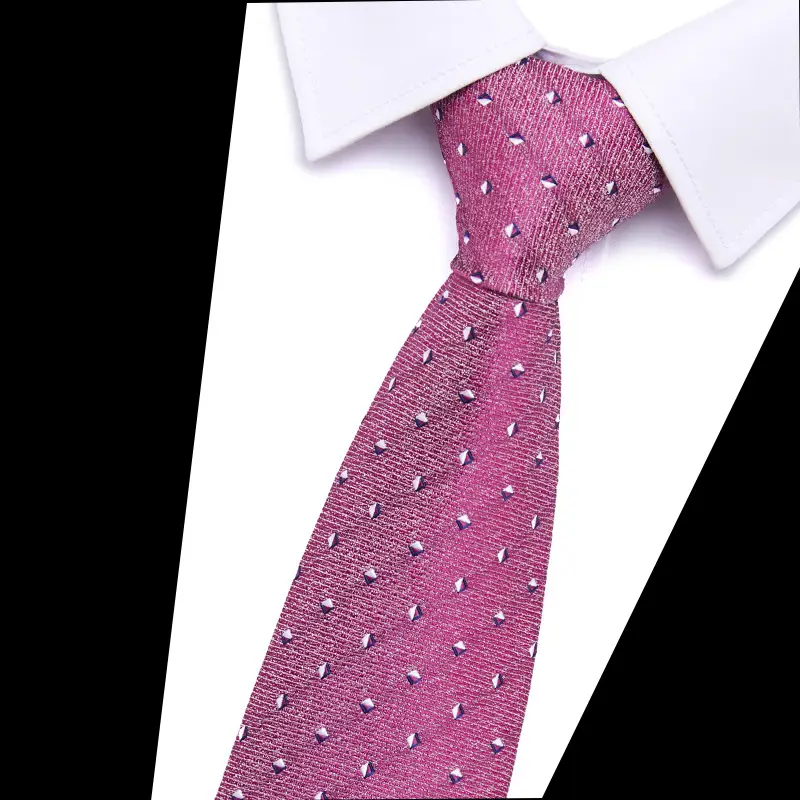 Men's Blue Floral Polyester Silk Tie 7.5cm - Image 17