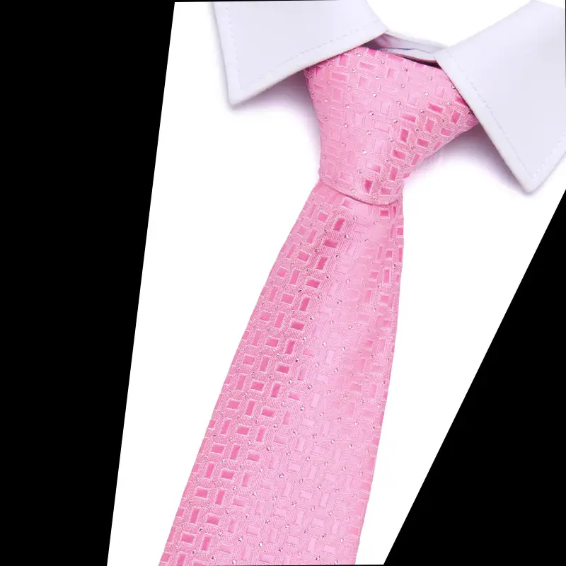 Men's Blue Floral Polyester Silk Tie 7.5cm - Image 19