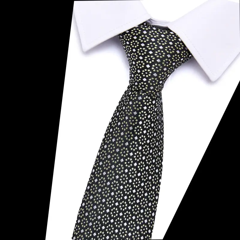 Men's Blue Floral Polyester Silk Tie 7.5cm - Image 36