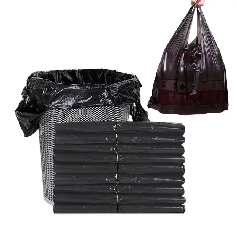 Portable Kitchen Vest Garbage Bag Black Thickened - Image 5