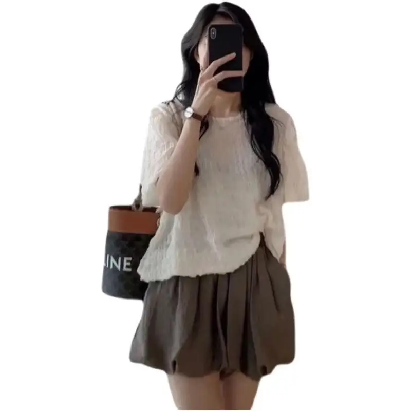 Women's Salt-Fat Retro Chic Top Shorts Set