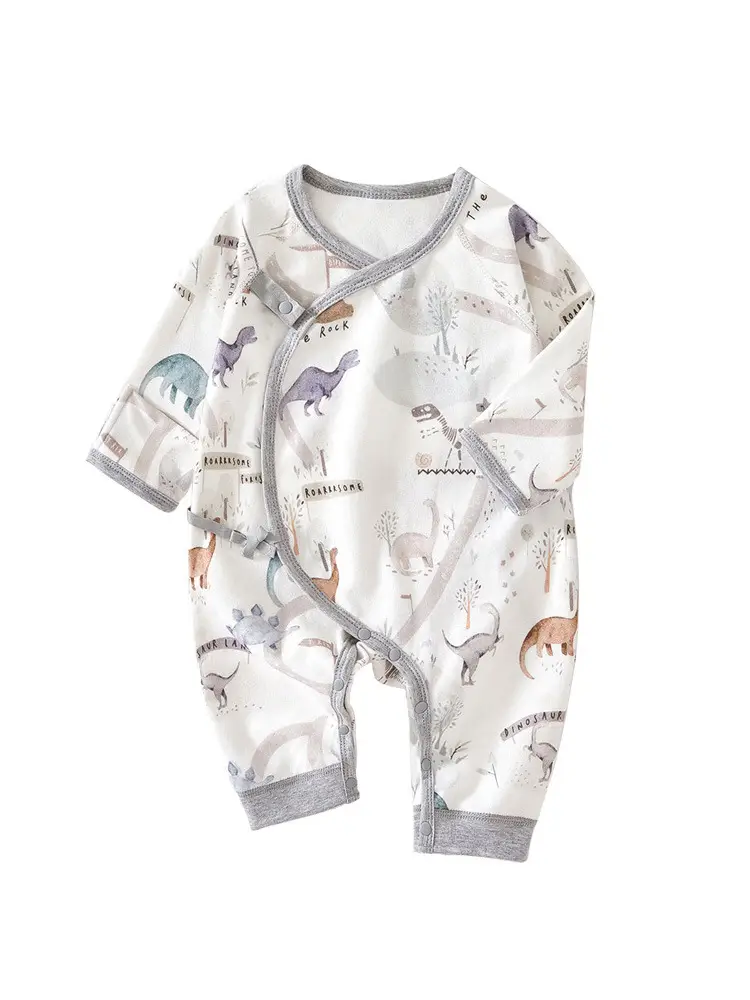 Newborn Pure Cotton Floral Jumpsuit White