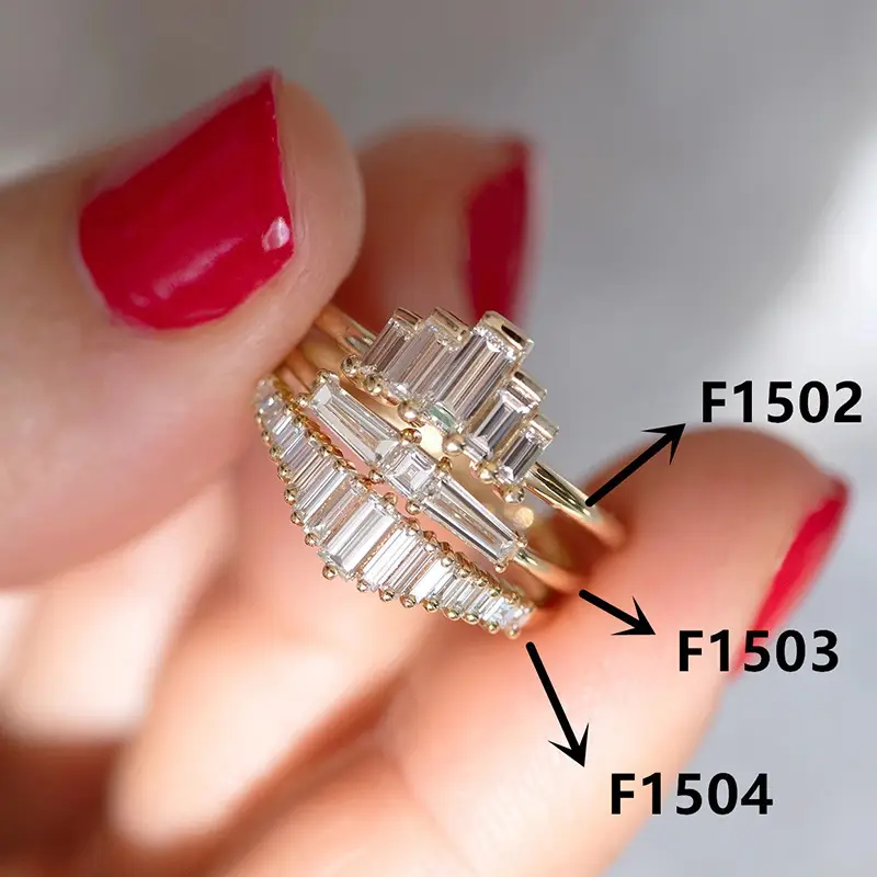 Cao Shi Zircon Finger Ring Light Luxury Stacked Design