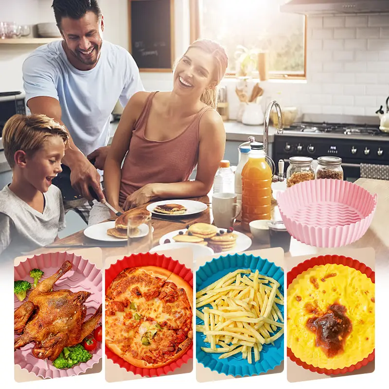 Red Silicone Foldable Baking Mat Round Square - Image 10