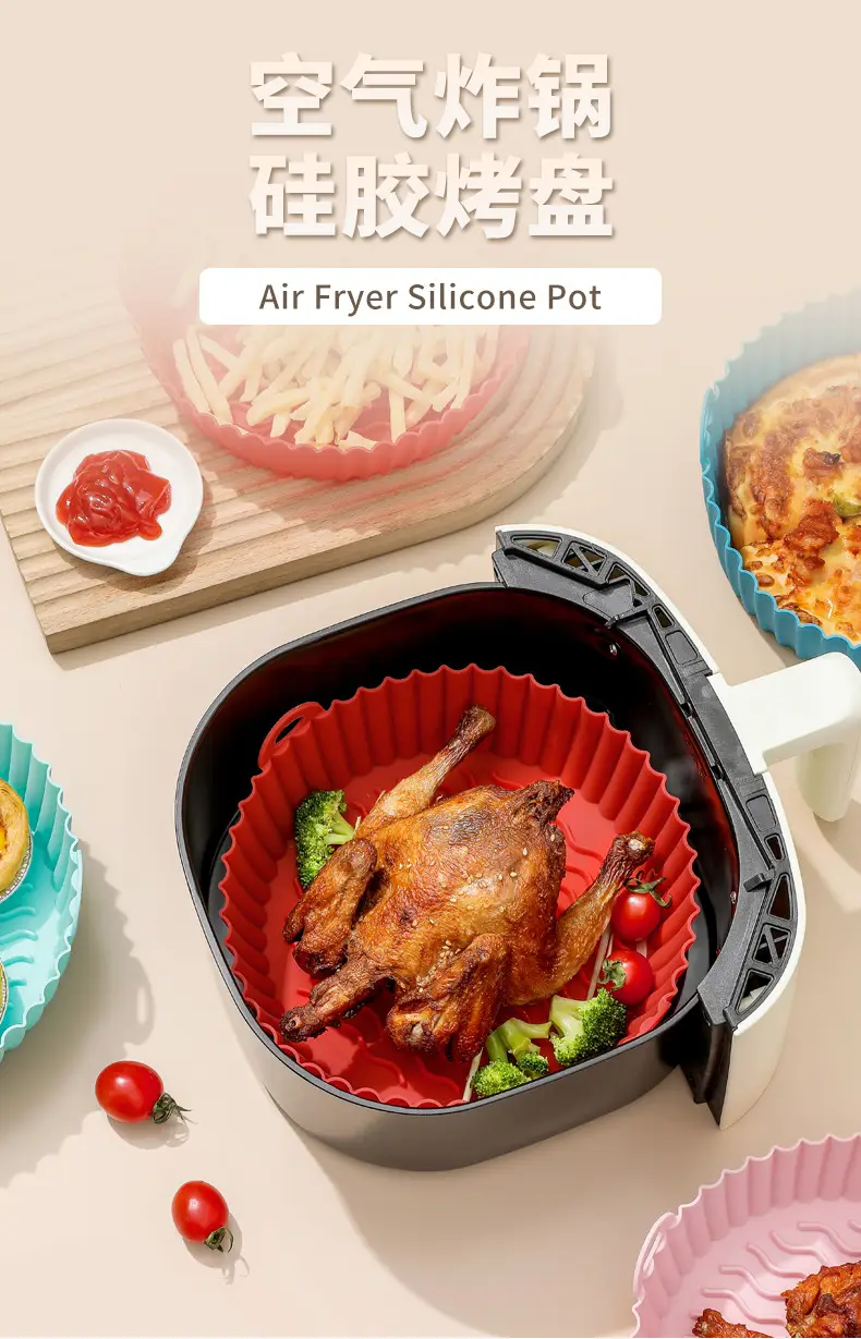 Red Silicone Foldable Baking Mat Round Square — feature 1