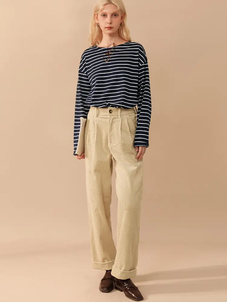 Korean Striped Long Sleeve T-Shirt Women Spring Autumn - Image 6