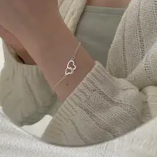 Broken Silver Heart Charm Bracelet for Women — feature 4