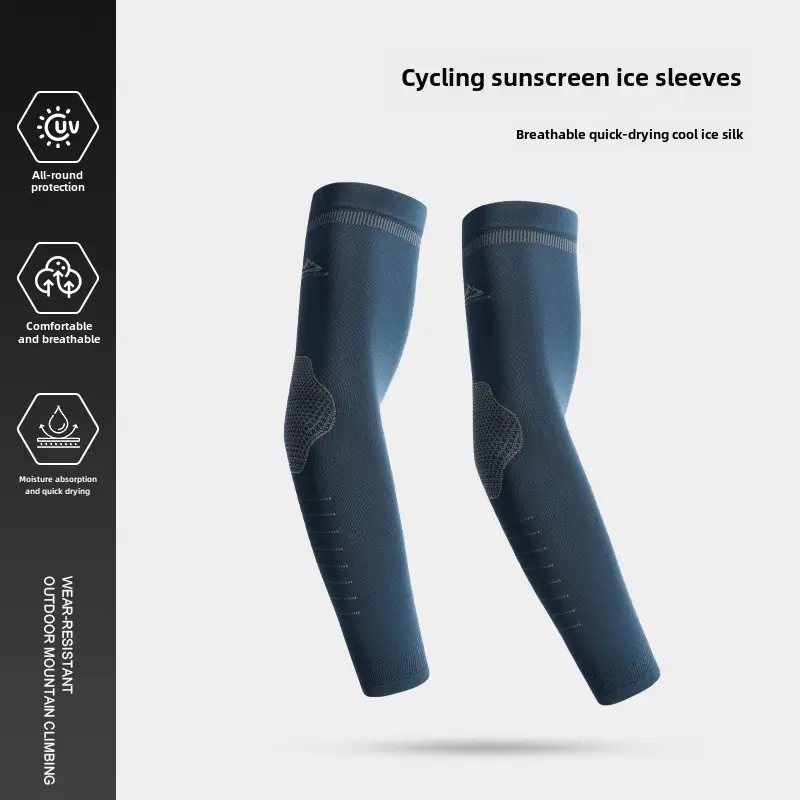 Men Ice Silk Arm Sleeve Sunscreen for Outdoor Sports Driving Cycling - Image 3