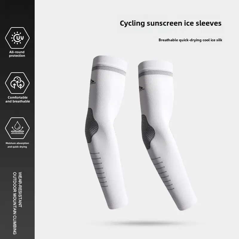 Men Ice Silk Arm Sleeve Sunscreen for Outdoor Sports Driving Cycling - Image 4