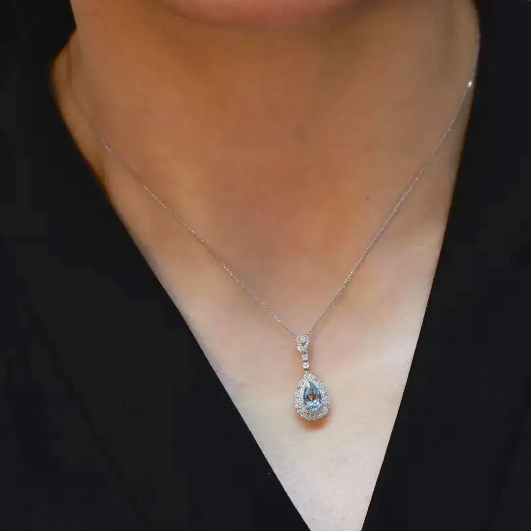 Light Aquamarine Treasure Necklace for Women - Image 7