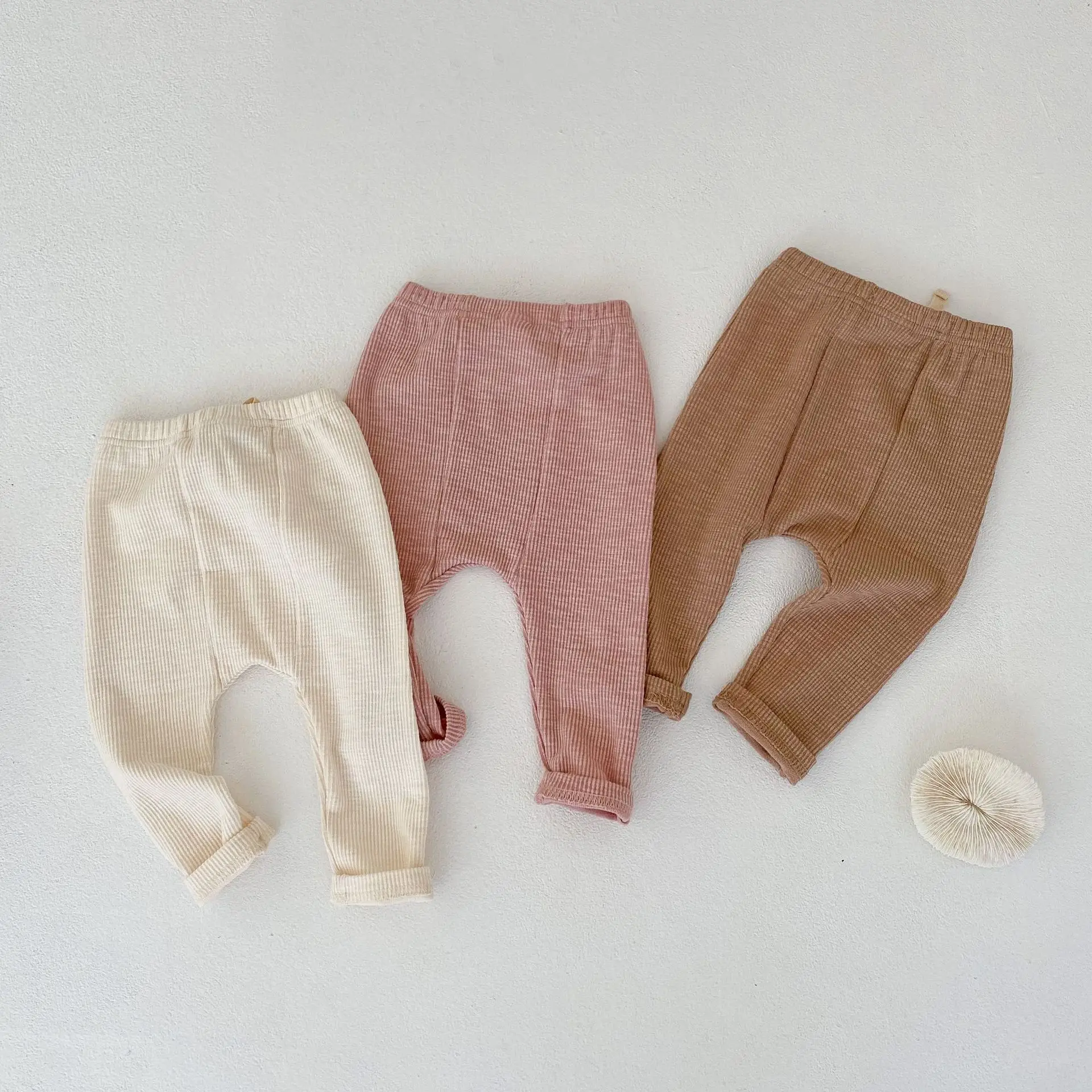 Pink Cotton Capri Pants for Babies Large Size - Image 7