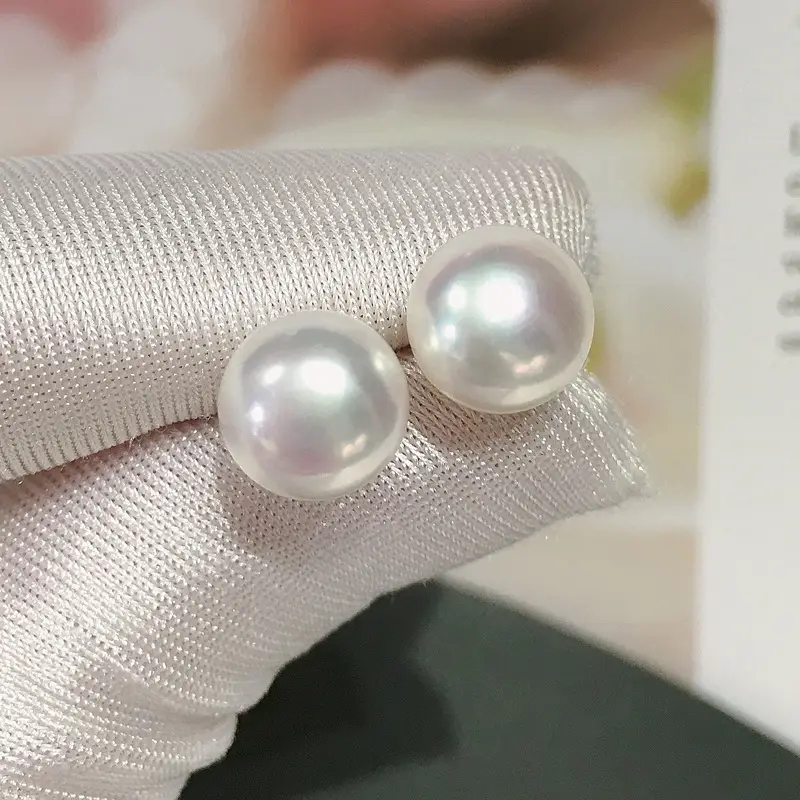 Zhenyun Pearl Earrings S925 Sterling Silver Full Flawless - Image 6