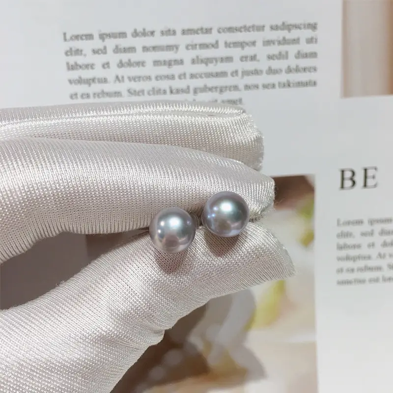 Zhenyun Pearl Earrings S925 Sterling Silver Full Flawless - Image 3