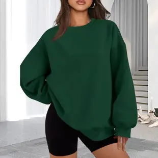 Women's 2025 Contrast Color Sweatshirt Pullover Set — feature 12