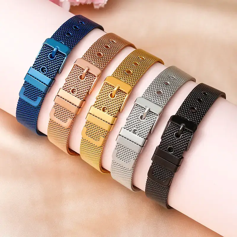Golden Milanese Watch Strap 304L Stainless Steel - Image 7