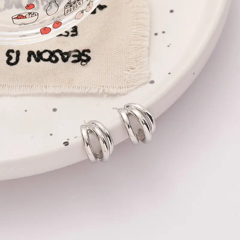 Metallic Ear Clip Earrings for Women No Pierced - Image 3
