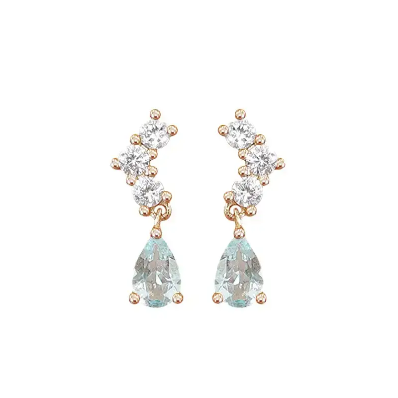 Blue Sea Topaz Earrings for Women 2022 - Image 5