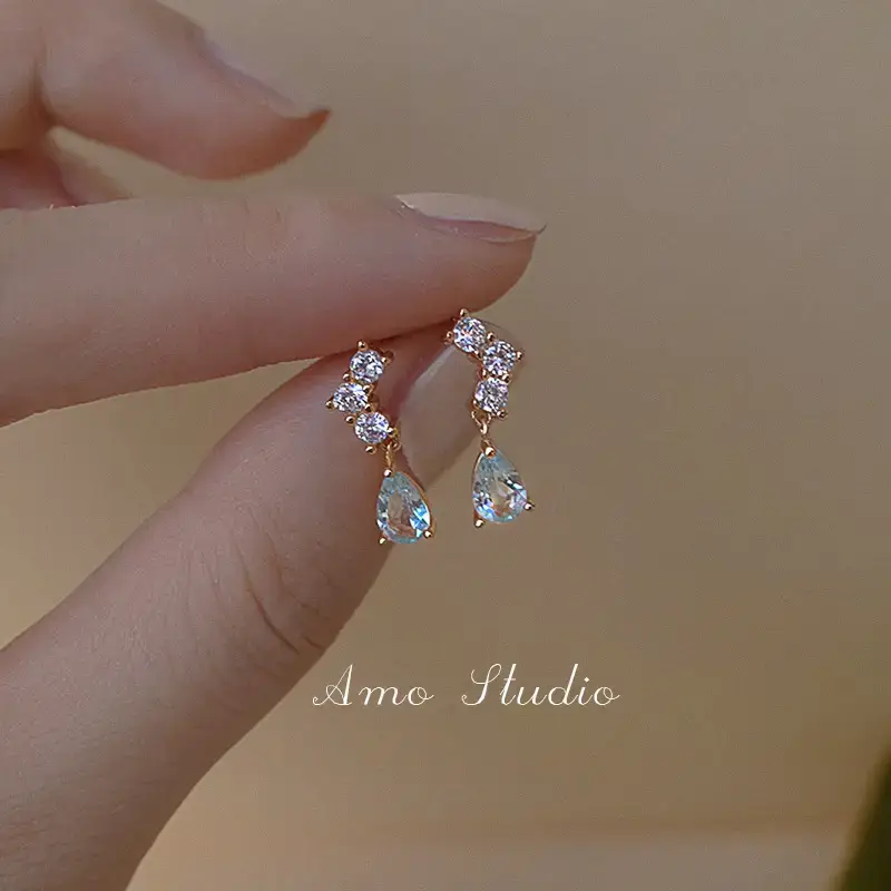 Blue Sea Topaz Earrings for Women 2022 — feature 15